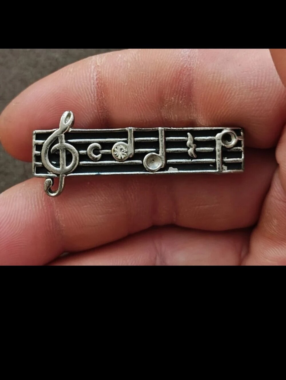 1950s/60s Swank Musical Notes Tie Bar/Tie Clip